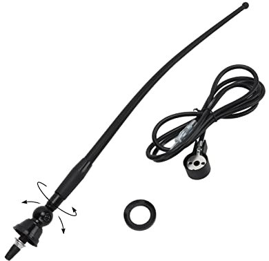 Antenne d'autoradio, antenne FM AM universelle de voiture BOROCO antenne autoradio haute flexibilité avec connecteur mâle Din pour caravane de bus de camion