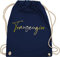 Turnbeutel Rucksack - JGA Junggesellenabschied Frauen - Trauzeugin - Goldeffekt - Unisize - Navy Blau - junggessellinnenabschied trainingsbeutel jungesellinnenabschied beutel polterabend turnsackerl