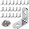 VOCIBO® 40 Stück Winkelverbinder, Metallwinkel 90 grad 30X30mm Edelstahl, Winkel klein Mit Schraube für Anbau Winkel Bracket Möbel Tabelle Stuhl Bücherregal