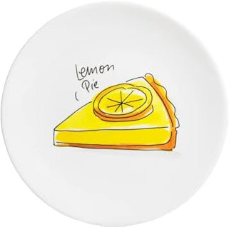 Blond Amsterdam Dessertteller Lemon Pie – Ø18cm – Eben Quatschen – Geschenkidee für Backfans