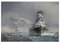 Gerahmtes Leinwandbild Wandbild, Bismarck-Klasse Schlachtschiff Poster gedruckt World of Warships Wandkunst Bilder für moderne Bürodekoration 50 x 75 cm Rahmen