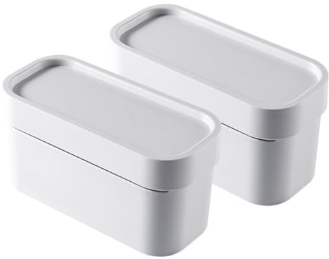 PATKAW 2pcs Plastic Bag Storage Box - Under Sink Rubbish Bag Case, Waste Bag Dispensers, Garbage Bag Holder, Trash Bag Organizers, Trash Waste Bin Liners Grocery Bag Case Desktop Roll Rack