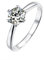 925er Sterling Silber Engagement Ring, Herzförmiges Solitaire-Design Damen Ringe Weiß Moissanite Ring 1ct Größe 54 (17.2)