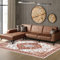 Vamcheer Vintage Teppich Wohnzimmer 120x170cm Schlafzimmer Kurzflor Teppich Flauschiger, waschbar Teppich Esszimmer Teppich,Teppiche Groß für Arbeitszimmer, Büro,Super Weich, Anti-Rutsch,Orange