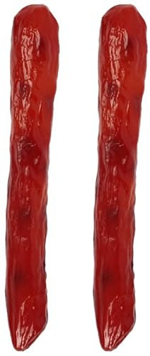 OATIPHO 2 Pièces Saucisse en Plastique Réaliste Accessoire De Saucisse Artificielle Viande De Faux Aliment Nourriture Simulée Modèle Goûter PVC Matériaux pour Les Personnes de 14 Ans Et Plus