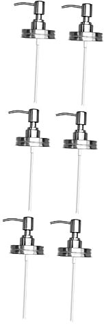 Zerodeko 6 pcs soap dispenser jar lid dispenser lid soap dispenser pump wall mounted foaming dispenser liquid soap dispenser pump foaming soap pump liquid hand soap bath bottle Wall-mounted