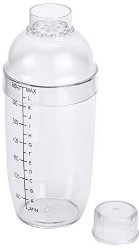 Shaker in Plastica, Shaker per Succhi Leggero e Durevole in Resina PC Food Grade Coffee Cucina a Casa per Bar, Ristorante, Famiglia (700 ml)