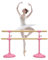 ULPro Ballettstange Rosa Doppelschichtige Ballettstange aus Stahl, verstellbare Beindruckstange mit 7 Höhen, ideal für Dehnübungen (Rosa 1,5 m/5 Fuß)