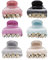 Lot de 6 mini pinces à cheveux à paillettes en acrylique pour filles et femmes