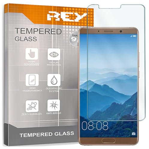 REY 2X Protector Pantalla para Huawei Mate 10 Pro/Huawei Nova 2i, Cristal Vidrio Templado Premium