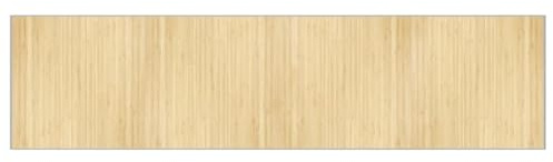 vidaXL Teppich Rechteckig Hell Natur 100x400 cm Bambus