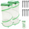 Pop-Up-Mini-Gewächshaus für Hochbeet, tragbares PVC-Spring-Up-Popup-Gewächshaus, Pflanzenschutz und Frostabdeckung für junge Tomatenpflanzen und andere Pflanzensetzlinge, frostsicher, grün, 2 Stück