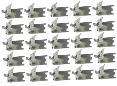 Gadpiparty 25Pcs Freezer Shelf Clips Metal Refrigerator Shelf Support Sturdy Stainless Steel Cooler Rack Clamps Easy Install Raised Edge Bracket