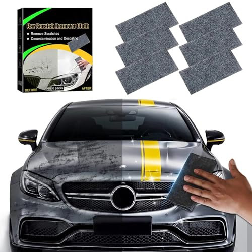 Nano Sparkle Tuch,6 Stück Auto Kratzer Original Nanosparkle Tuch Nano Sparkle Cloth Autoreinigung für Reparatur von leichten Kratzfarben