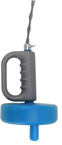 Drum Auger, 10m Steel Wire Blue Pipe Unclogger Hand Crank Sewer Unclogger for Sewer Bathtub Drain Kitchen Sink
