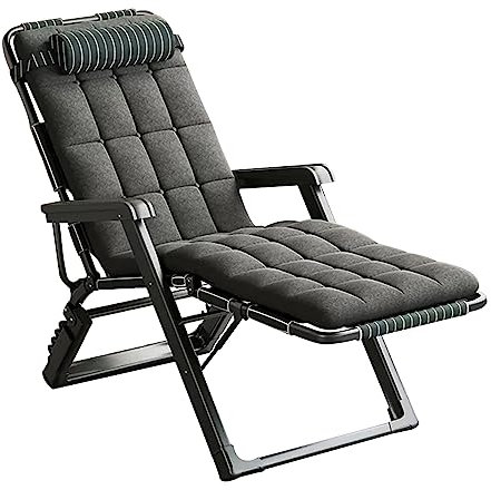 Klappbare Liegestuhl, tragbar, Garten-Sonnenliege, Relaxer, Liegestuhl, 5-fach verstellbar, Stahlrahmen, Outdoor-Lounge-Sessel für Strand, Terrasse, Pool, Rasen