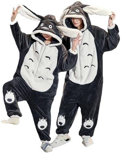 Combinaison Adulte, Costume d'animal, Unisexe, en Peluche, Pyjama Cosplay d'halloween, Vêtements De Nuit Une Pièce pour Fête