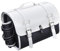 PUBIBD Motorrad Hecktasche für Honda Livo 110 2017-2023, wasserdichte Leder Motorrad Pannier Satteltasche Reisetasche, 33L Große Kapazität Motorrad Werkzeugtasche,B Black+White