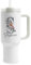 Personalisierter Thermobecher mit Blumen-Name | 1,2 Liter Fassungsvermögen | inkl. Deckel und Trinkhalm | hochwertig | To Go Becher mit Henkel im Blumendesign (40oz) | Geschenkidee | Isolierbecher