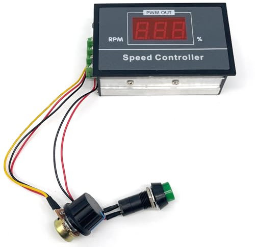 PWM Regler,12V 24V 36V Drehzahlregler PWM-Controller DC 6-60V 30A PWM Drehzahlregler Start-Stopp-Schalter mit Digitalem Display Einstellbare Geschwindigkeit