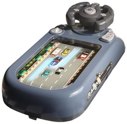 Harilla Renn-Abenteuerauto, Lenkrad, Spielzeug, Fahrsimulator, simulierter Fahrcontroller, klingendes Spielzeug für Kinder ab 3 Jahren