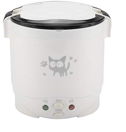 12 V 100 W 1 L Elektrischer Tragbarer Multifunktionaler Dampfgarer Reise Reiskocher, Mini-Reiskocher Reishunger Mini Reiskocher Steamer Reise Tragbarer Reise Reiskocher Für Autos (Weiß)