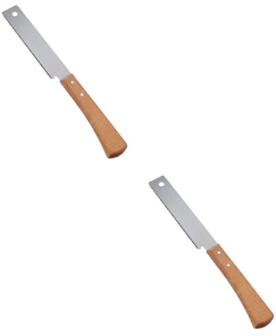 Angoily 2 Stck. 12 Zoll Handsäge handkreissäge hand stichsäge hand saw handkteissäge Beech handle saw Präzision Schneidwerkzeug Anspitzer Vorrichtung einfache Schnittsägen Holzsägen Silver