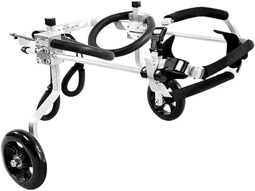 CZAOERXB Hunderollstuhl für mittelgroße Hunde, kleine Hunderollstühle für behinderte Hinterbeine, Premium-Laufräder zur Rehabilitation der Hinterbeine, Help Em Up-Geschirr (Größe: Mittel) (