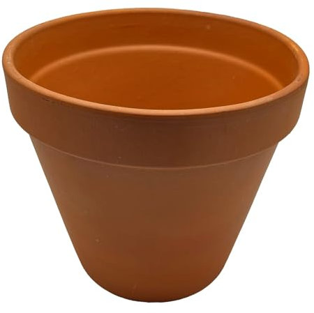Vase en terre cuite 53 x 47 cm - Vase artisanal pour plantes et fleurs - Idéal pour balcons, fenêtres, jardins - Fait main en Italie - Style rustique