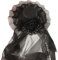 sodeber Chapeau de mariée en dentelle noire - Petit chapeau gothique Halloween - Accessoires pour cheveux