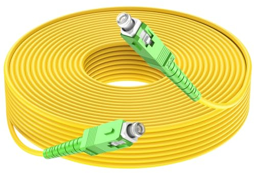 Ohmvolta SC/APC auf SC/APC Glasfaser-Kabel 150M, 9/125 µm Simplex, geringer Verlust (0,2 dB), mit Keramikferrule für Glasfaser-Internet, ONT, Modem, FTTH