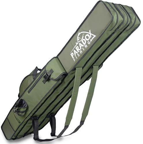 Paradox Fishing Rutentasche 2/3/4 Fächer I 120cm/130cm/150cm/160cm/190cm I Angeltasche Rutentasche Rutenfutteral Angeltasche - Angelrutentasche