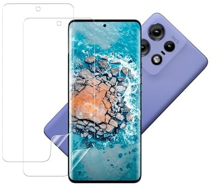 Banuyaw 2 protectores de pantalla para Motorola Edge 50 Pro, cristal protector de pantalla suave de TPU para Motorola Edge 50 Pro 5G, sin burbujas