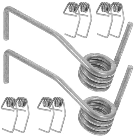 Hoement 10pcs Refrigerator Door Spring Fridge Parts Fridge Door Hinge Spring Freezer Parts Silver