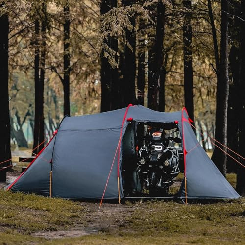 2-Personen-Motorradzelt, wasserdicht, sofortiger Aufbau, leichtes Camping-Zelt für Rucksackreisen, Wandern, mit Stauraum