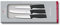 Victorinox Juego de Cuchillos para Verduras Swissclassic, 3 Piezas, Negro, Caja de Regalo