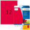 HERMA 5156 Farbige Etiketten rund neon rot, 20 Blatt, Ø 60 mm, 12 pro A4 Bogen, 240 Stück, selbstklebend, bedruckbar, matt, blanko Papier Neon-Etiketten Farbaufkleber