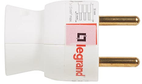 Legrand LEG50101 - Clavija macho (2P + T, 16 A, monopieza)