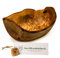 das Olivenholzbrett® Olivenholz Obstschale Brotschale, länglich, oval, Naturschnitt mit natürlich geformeten Rand ca. 25cm