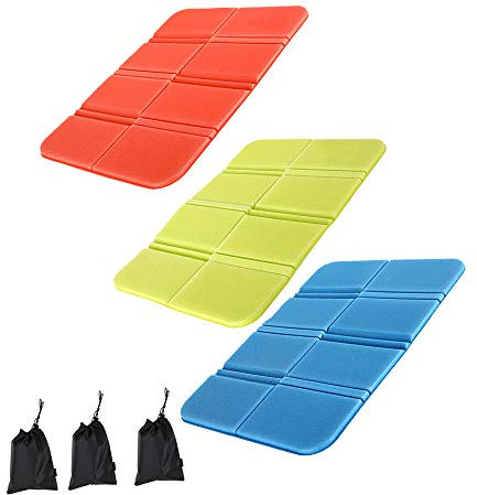 LWZko 3 Pieces Sitting Mat, Folding Seat Mat, XPE Seat Mat, XPE Waterproof Foldable Light Thermal Folding Seat Cushion for Outdoor, Camping, Park Picnic (3 Colors)