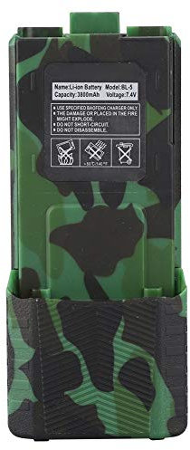 Walkie Talkie Batteria originale agli ioni di litio Batteria originale agli ioni di litio da 7,4 V 3800 mAh per UV-5R BL-5L Serie UV 5R Radio bidirezionale(Camuffare)