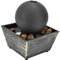 Tabletop Water Fountain,Tabletop Ball Flowing Feng Shui Zen Meditation Indoor Waterfall Feature Relaxation Desktop Fountain with LED Light for Home Office Bedroom Decoration