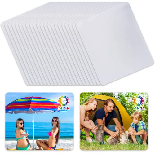 MR.R Lot de 12 Tapis de Souris Vierges à Sublimation - 22 x 19 x 0,3 cm - Forme carrée - 3 mm d'épaisseur - pour Impression par Transfert Thermique par Sublimation