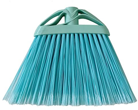 Clim Profesional Escoba Ecológica Plana de Fibras Duras Línea Eco Ocean Fabricada con Plástico Marino Reciclado. Color Verde Agua. Cepillo de Barrer de 6 cm de Ancho y 4 cms de Alto.