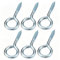 Qrity 10 Pièces Vis à Oeillet 55mm, à Bague Auto-Taraudeuse, Oeillets Ronds, Crochet en Métal Pour Bois, Fixation de Fils, Décoration Intérieure et Extérieure