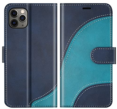 BoxTii Cover per iPhone 11 PRO Max, Custodia in PU Pelle Portafoglio per iPhone 11 PRO Max, Magnetica Cover a Libro con Slot per Schede, Blu