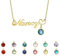 XUANPAI Collier Prenom Personnalisé Femme, Collier Nom en Acier Inoxydable, Argent/Or 18 Carats/Or Rose Cadeau de Bijoux Pour Maman, Petite Amie, Soeur, Famille et Vous-même (NNC-146)