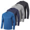 ZENGVEE 4 or 5er Pack Langarmshirts Herren SportShirts Funktionsshirt Männer Sport Tshirt Longsleeve T Shirt Atmungsaktiv Trainingsshirt Fitness Laufshirt Sweatshirt für Gym (1610-Blue-XL)