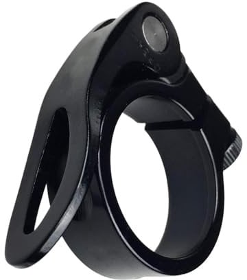 Quick Release Bike Seat Clamp, Universal Durable Simple Bike Seat Post Clamp for Road Mountain Bikes (Black 28.6mm)
