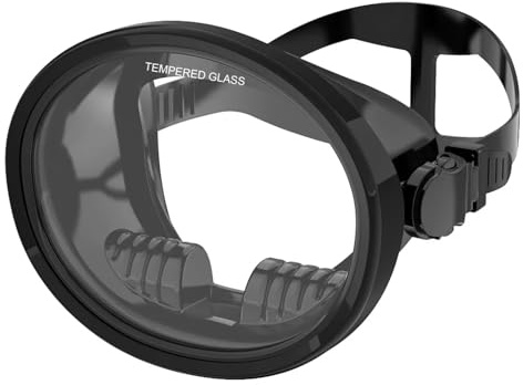 Maschera Snorkeling Mask Maschera subacquea ovale Maschera per la pesca subacquea Classico stile retrò Panoramica ampia vista Occhiali da sub Vetro temperato
